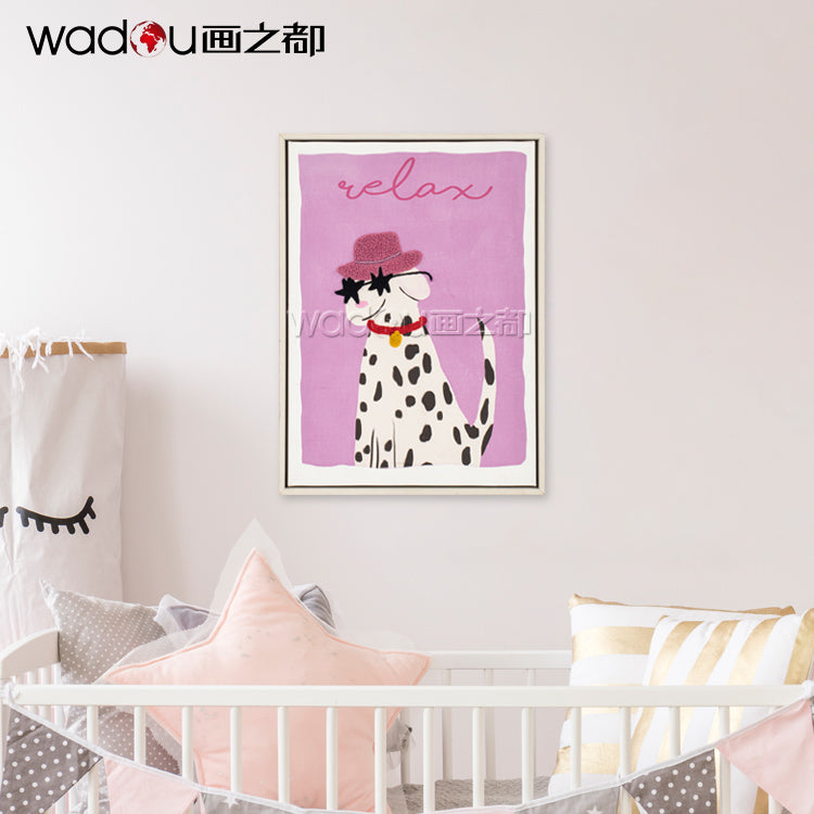 Animal Art - Printed Canvas with Embroidery - 30x40cm