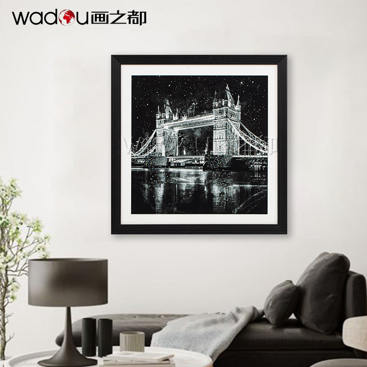 London Bridge Framed Art - Crystal Art with Glass & PS Frame