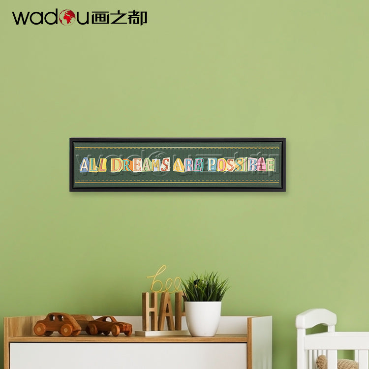 Letters Art - Printed Canvas with Varnish & Embossed Foil