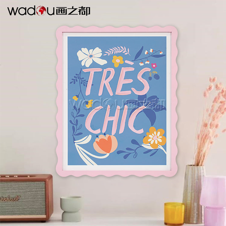 Wood Art - Printed Paper with 50% Gel & MDF Carving Frame