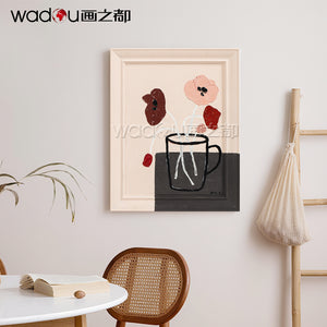 Flowers Framed Art -Hand Printing Art & Frame