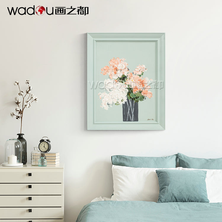 Flower Framed Art -Hand Printing Art & Frame