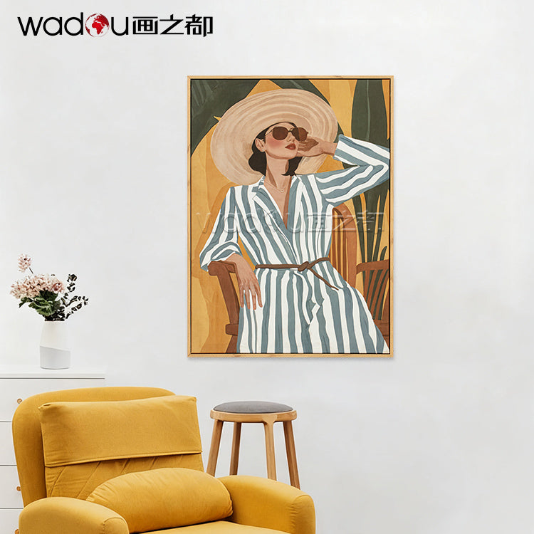 Woman Framed Art-Matte Canvas and Foam& PS Frame