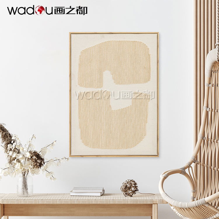 Framed Art-Cotton Canvas and Rope Embroidery& PS Frame