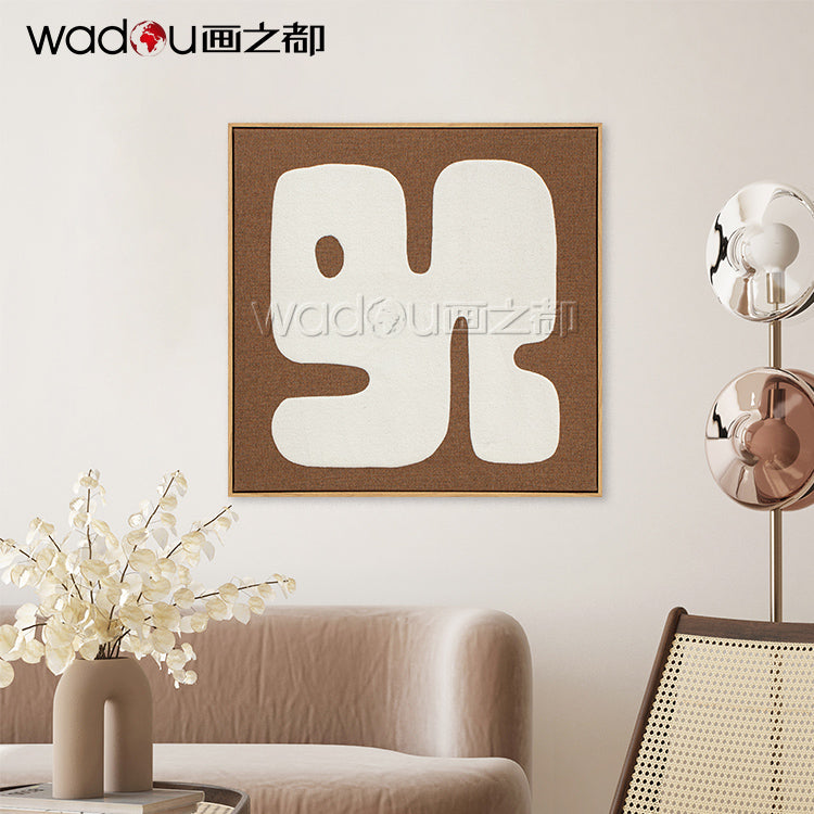 Framed Art-Baming Faux Linen and Foam & PS Frame
