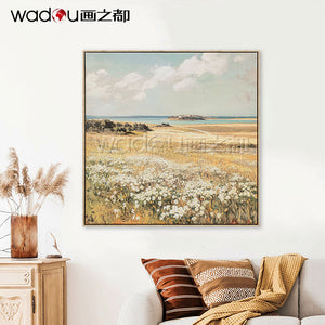Scenery Framed Art-Matte Canvas and Embellishment & PS Frame