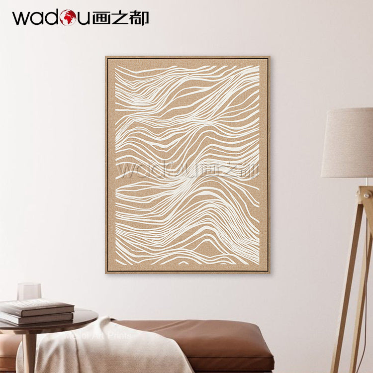 Framed Art-Baming Faux Linen and Foam & PS Frame