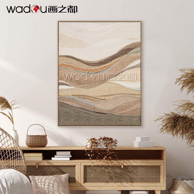 Framed Art-Cotton Canvas and Part Chain Embroidery& PS Frame