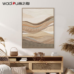 Framed Art-Cotton Canvas and Part Chain Embroidery& PS Frame