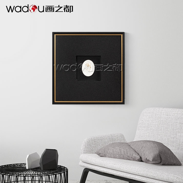 Flower Framed Art - Vacuum Forming and Gold Foil On The Surface of the Plaster& PS Frame