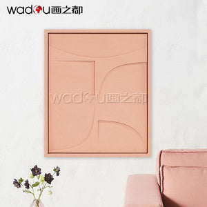 Abstract Art - Vacuum Forming with Textured Sand Stone Printing & Wood Frame