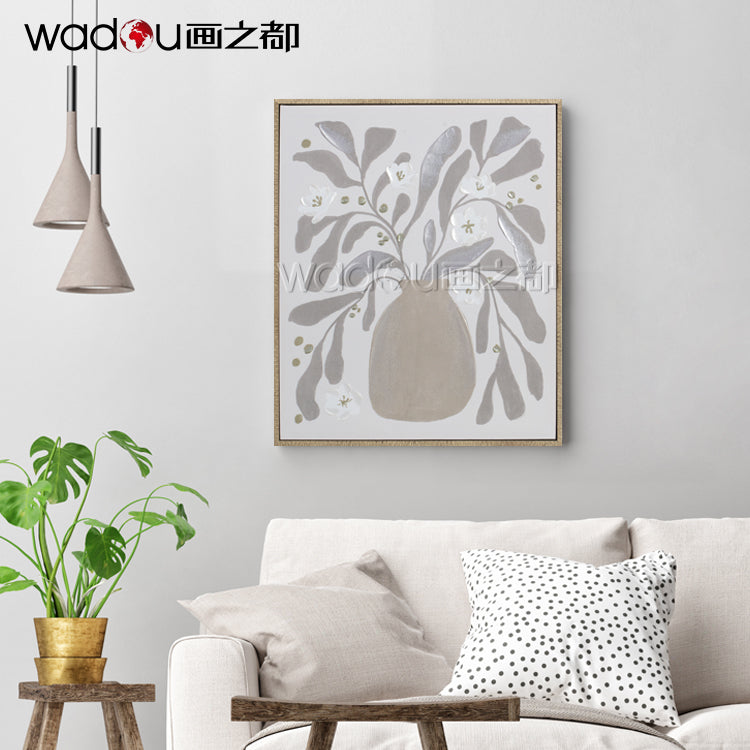Framed art-Digital print on art canvas with 50% pearly tinted gel