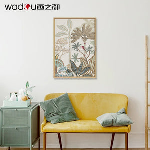 Flowers Framed Art-Foil On Glass and Paper Printing & PS Frame