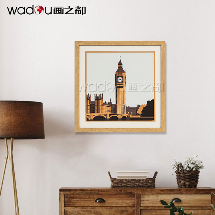 Streetscape Framed Art- Glass Framed Art and Paper Printing & PS Frame