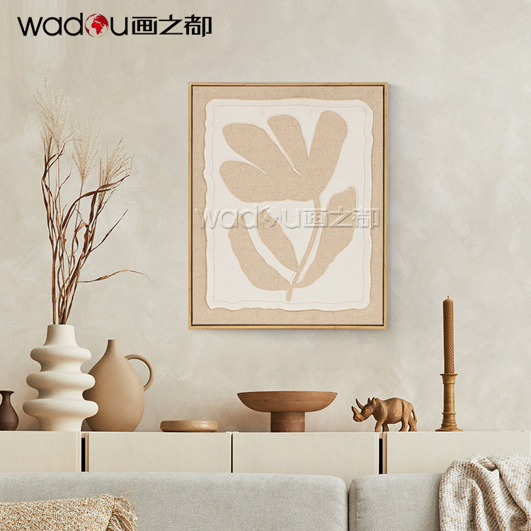 Flowers Framed Art- Cotton Canvas For Embroidery & PS Frame