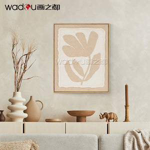 Flowers Framed Art- Cotton Canvas For Embroidery & PS Frame