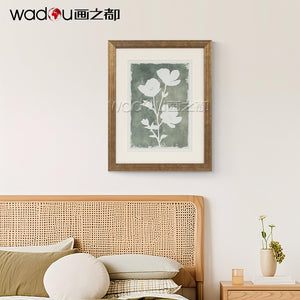 Flowers Framed Art- Glass and Paper Printing & PE Frame