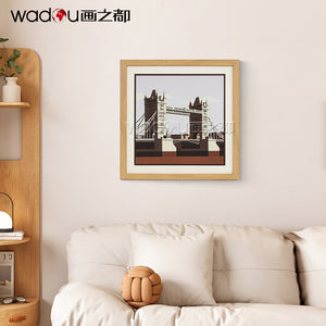 London Bridge Framed Art- Glass and Paper Printing & PE Frame