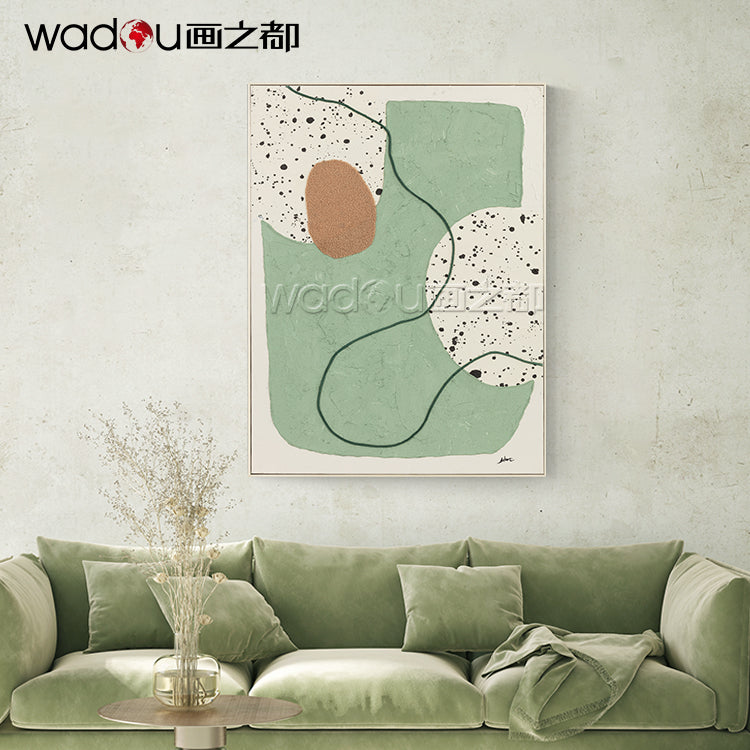 One Hundred Percent Art -Hand painting  Art & Wood Frame