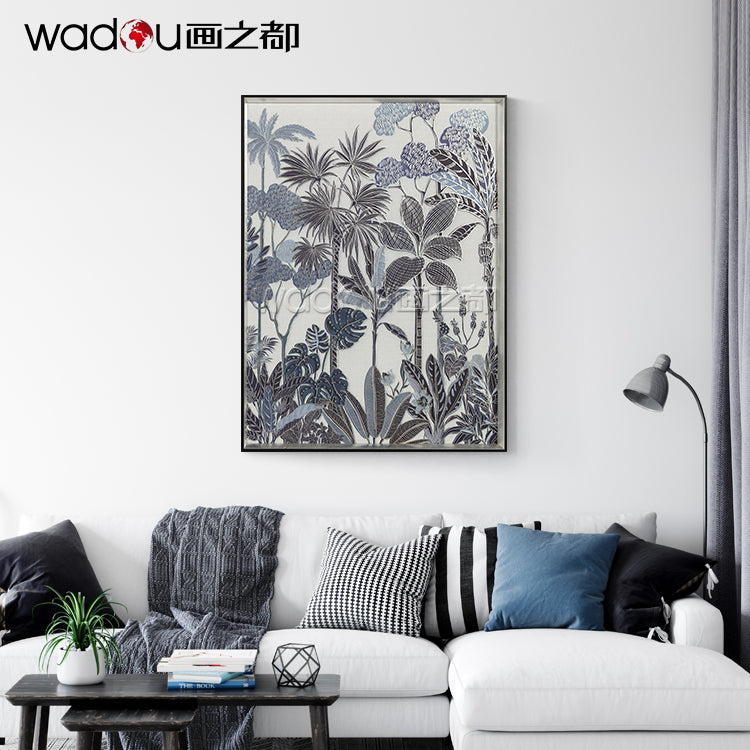 Grove Framed Art -Foil On Glass and Flatbed Printinag & PE Frame