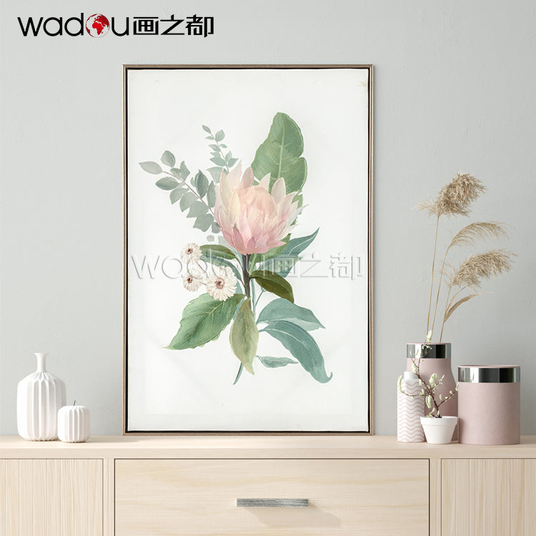 Flower art with 50% tinted gel-Canvas Printed