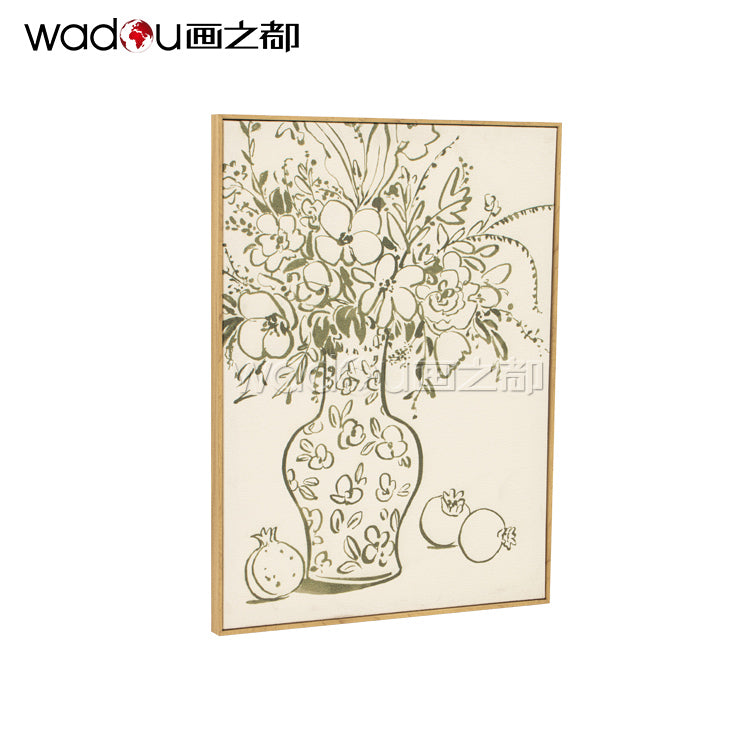 Vase Flower Art - Printed Paper with PS Frame