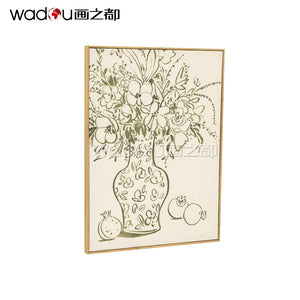 Vase Flower Art - Printed Paper with PS Frame