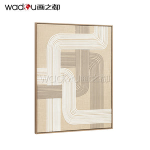 Printed Canvas Framed Art -Baming Faux Linen and Foam & PS Frame