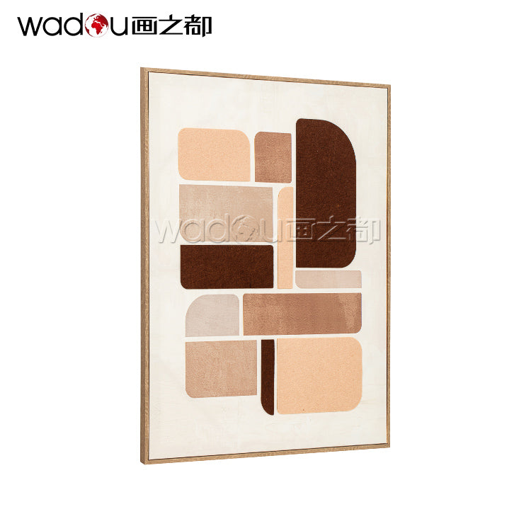Printed Canvas Framed Art - Fabric Collage & PS Frame