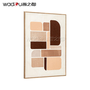 Printed Canvas Framed Art - Fabric Collage & PS Frame