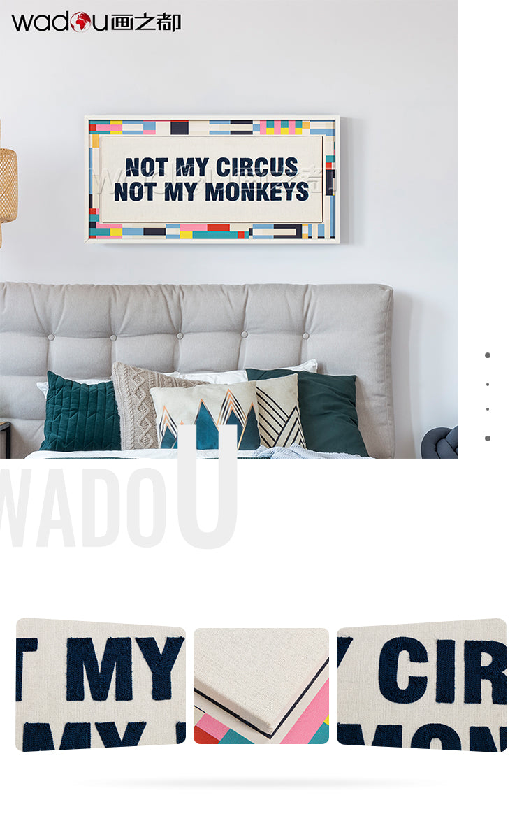 Printed Canvas Framed Art -Matte Canvas and Towel Embroidery& PS Frame