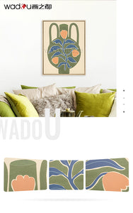 Vase Flower art - Linen Canvas Printed with High Foam