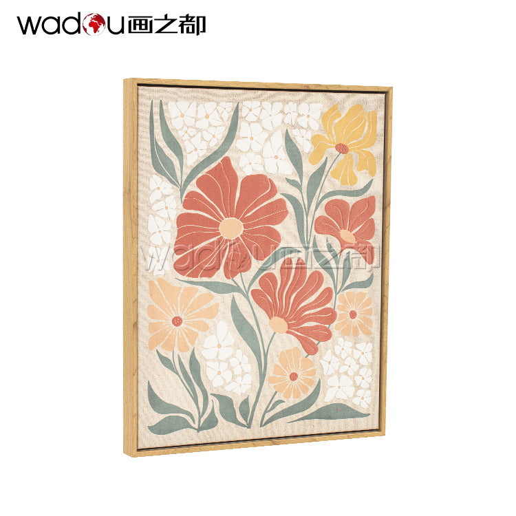 Flower art - Printed Canvas with High Foam - 40x50cm
