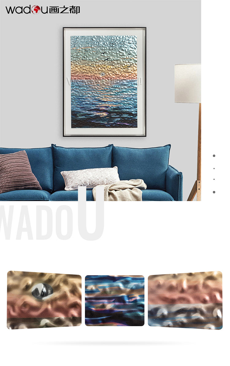 Scenery Framed Art -Flatbed Print KT Board and Linen Paper with Glass &PS Frame