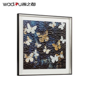 ButterFly Framed Art -Flatbed Print KT Board and Linen Paper with Glass &PS Frame