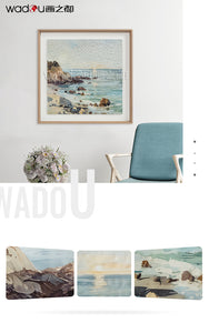 Scenery Framed Art -Flatbed Print KT Board and Linen Paper with Glass &PS Frame