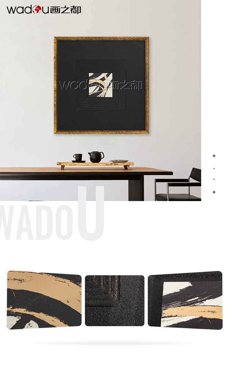 Glass Framed Art -Canvas Printing and Sand Stone Vacuum Forming with KT Board & PS Frame