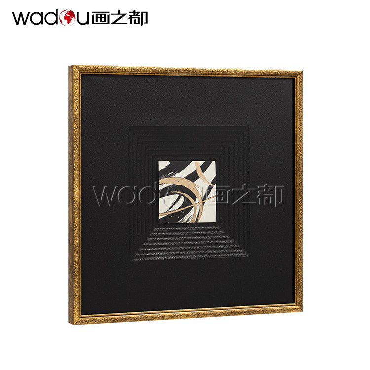 Glass Framed Art -Canvas Printing and Sand Stone Vacuum Forming with KT Board & PS Frame