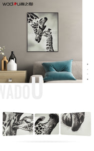 Giraffe Framed Art -Print Papper And MDF & PS Frame