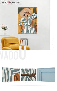 Woman Framed Art-Matte Canvas and Foam& PS Frame