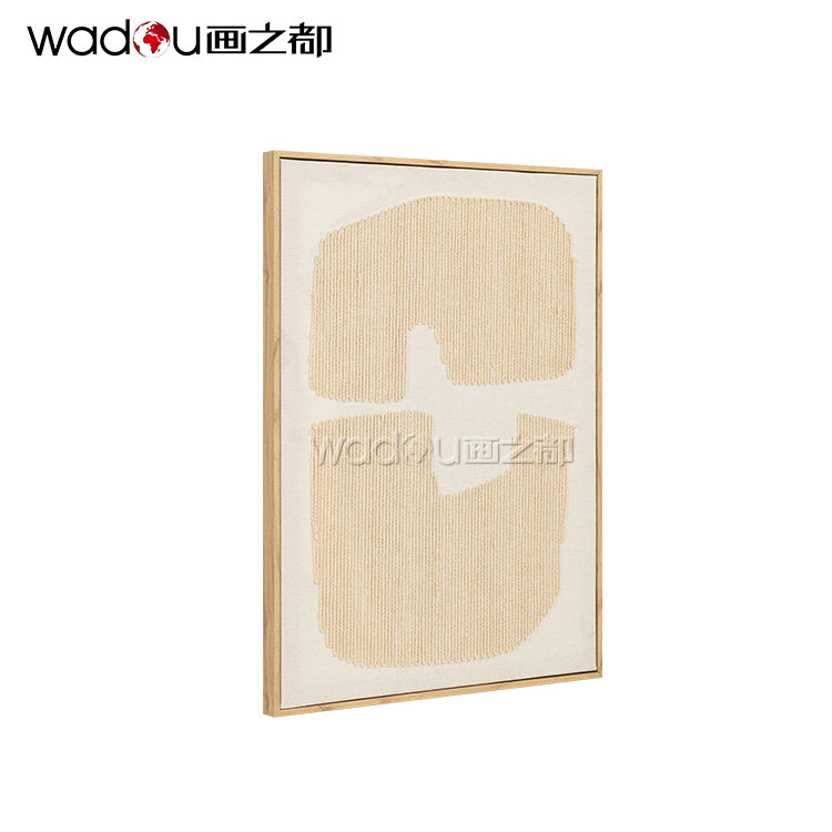Framed Art-Cotton Canvas and Rope Embroidery& PS Frame