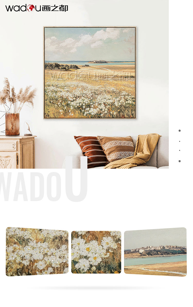 Scenery Framed Art-Matte Canvas and Embellishment & PS Frame