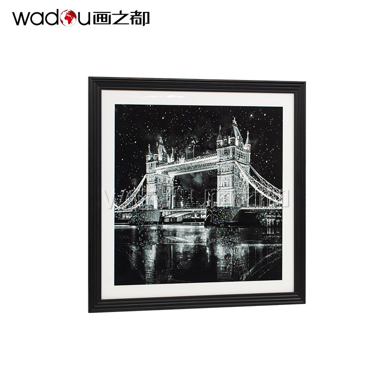 London Bridge Framed Art - Crystal Art with Glass & PS Frame