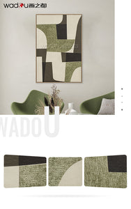 Framed Art-Matte Canvas and Fabric Collage & PS Frame