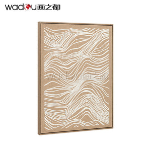 Framed Art-Baming Faux Linen and Foam & PS Frame