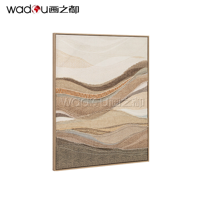 Framed Art-Cotton Canvas and Part Chain Embroidery& PS Frame