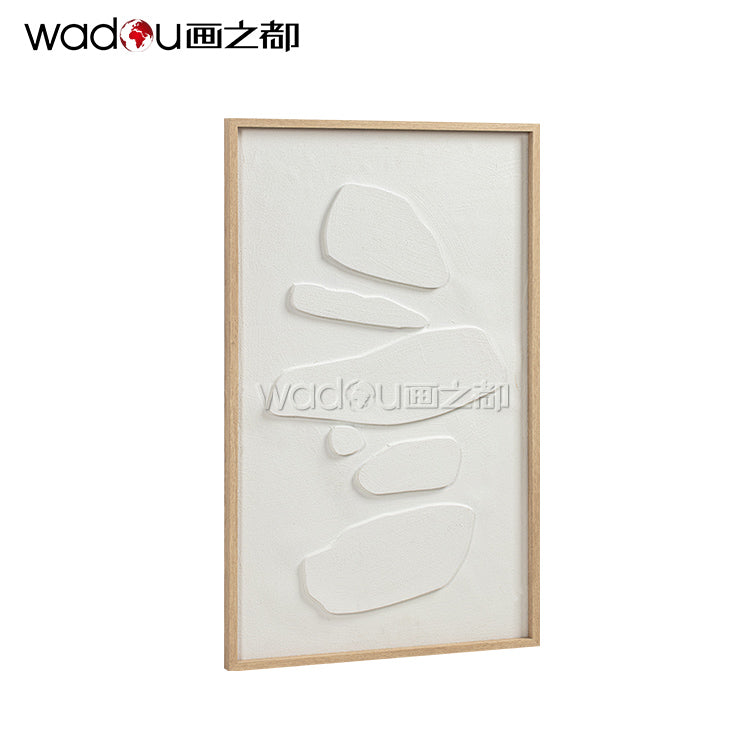 Framed Art-Vacuum Forming with Textured Sand Stone Printing & PE Frame