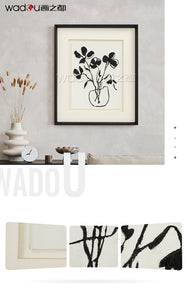 Flowers Framed Art -Glass and Surface Textured Sand Stone KT Board & PS Frame