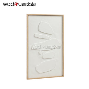 Framed Art-Vacuum Forming with Textured Sand Stone Printing & PE Frame