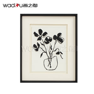 Flowers Framed Art -Glass and Surface Textured Sand Stone KT Board & PS Frame